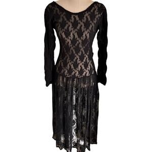 Vintage Michelle Nicole Wesley Lace Dress Goth Dark Feminine
